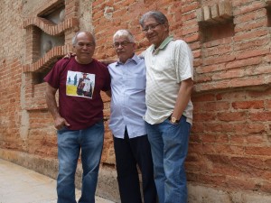 Suárez (izqu ierda) y sus amigos Santiago Pol y José Campos Biscardi.